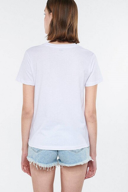 Kadın Self Love Club Baskılı Tişört 1611306-620 Beyaz (3)