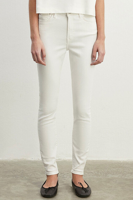 Kadın Serenay Gold Jean Pantolon 100980-83673 Beyaz (3)