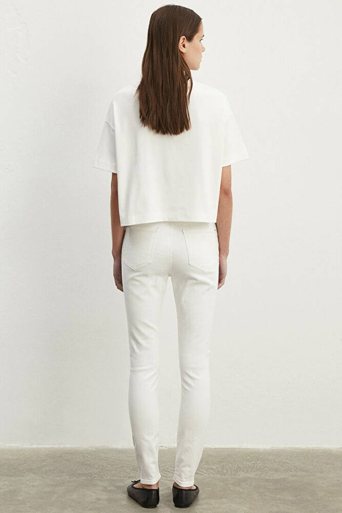 Kadın Serenay Gold Jean Pantolon 100980-83673 Beyaz 