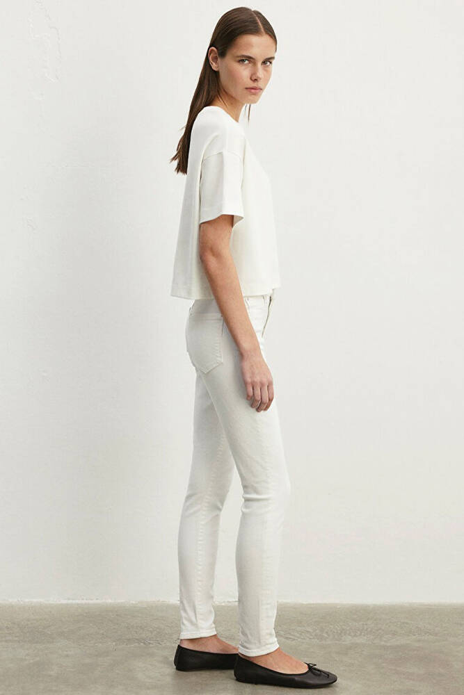 Kadın Serenay Gold Jean Pantolon 100980-83673 Beyaz 