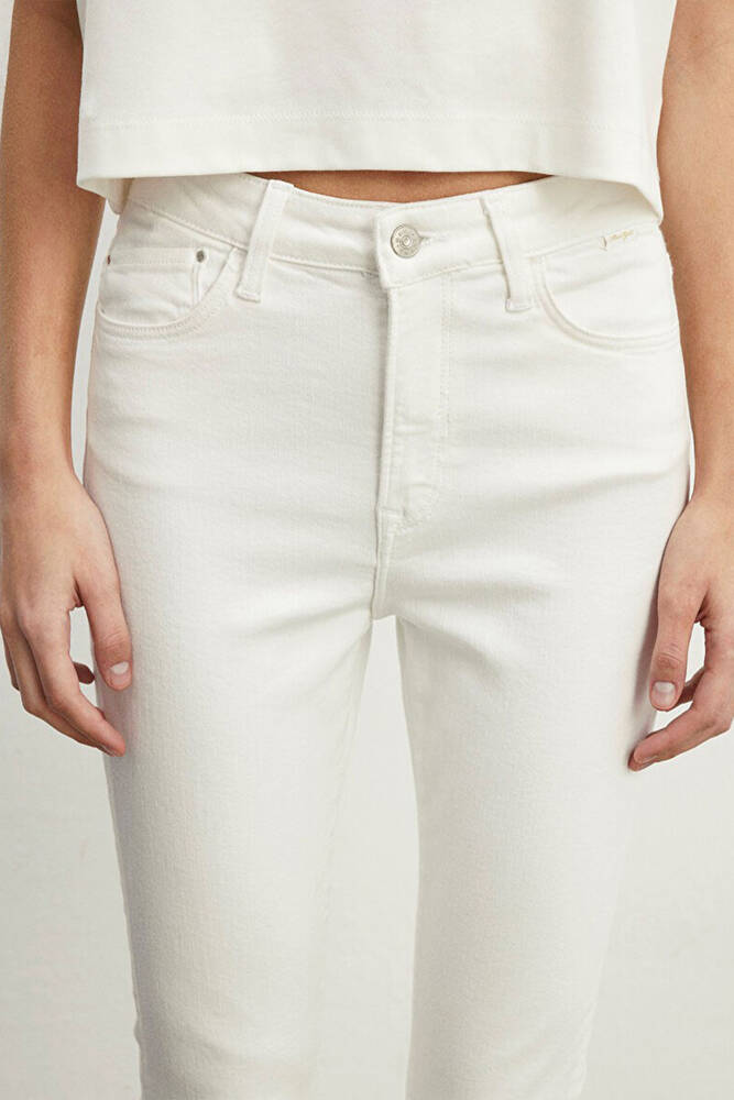 Kadın Serenay Gold Jean Pantolon 100980-83673 Beyaz 