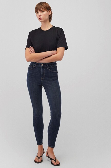 Kadın Serenay Gold Premium Jean Pantolon 100980-85262 Lacivert (1)