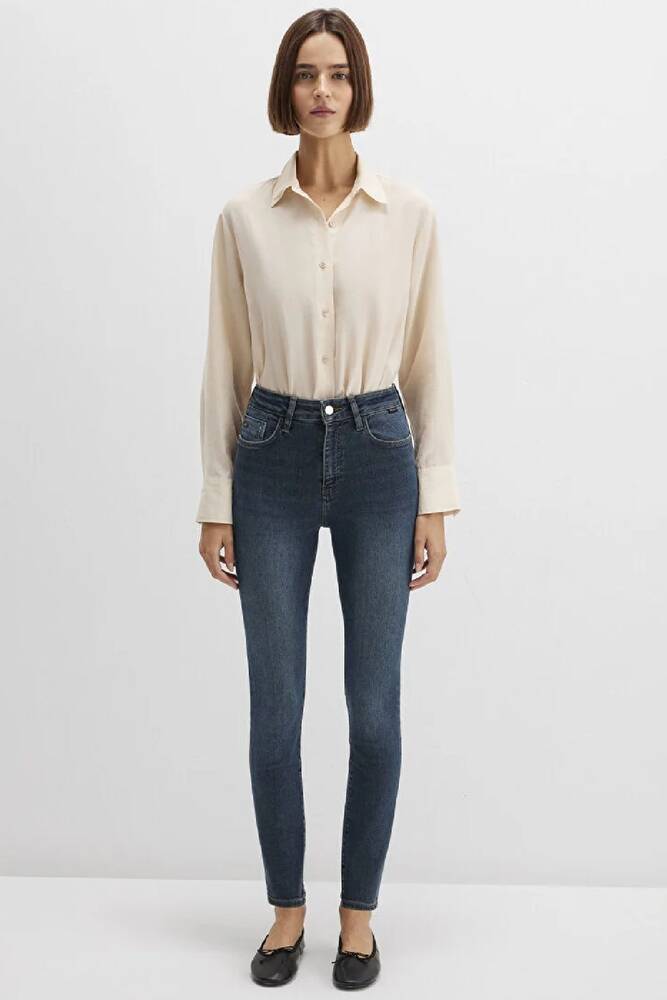 Kadın Serenay Gold Premium Jean Pantolon 100980-90530 Mavi 