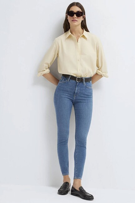 Kadın Serenay Gold Premium Jean Pantolon 100980-A1549 Mavi (3)