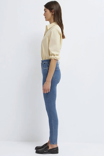 Kadın Serenay Gold Premium Jean Pantolon 100980-A1549 Mavi - Thumbnail