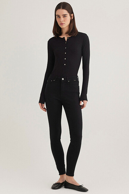 Kadın Serenay Gold Shape Jean Pantolon 100980-35248 Siyah (1)