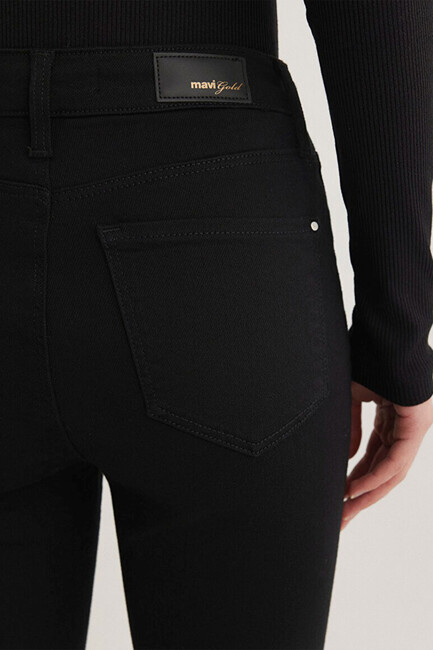 Kadın Serenay Gold Shape Jean Pantolon 100980-35248 Siyah - Thumbnail