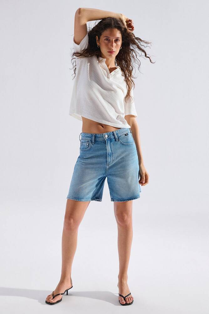 Kadın Sıena Classic Denim Şort 1421033-A3924 Mavi 