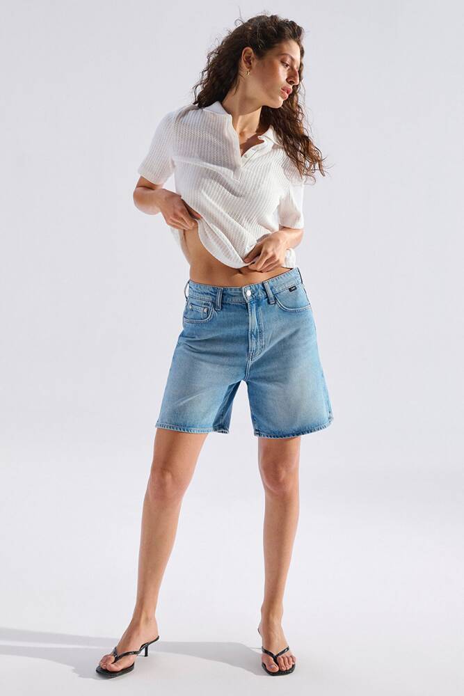 Kadın Sıena Classic Denim Şort 1421033-A3924 Mavi 