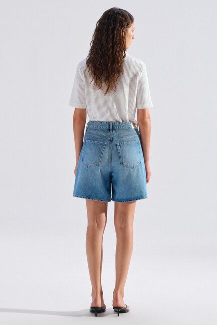 Kadın Sıena Classic Denim Şort 1421033-A3924 Mavi (3)