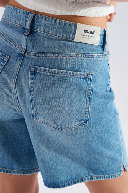 Kadın Sıena Classic Denim Şort 1421033-A3924 Mavi - Thumbnail