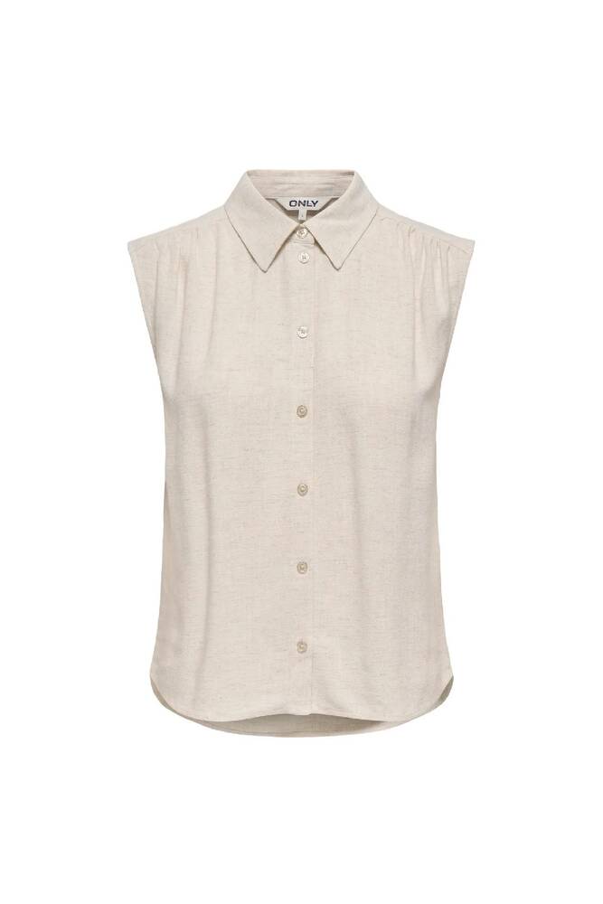 Kadın Siesta Linen Gömlek 15367416 Ekru 