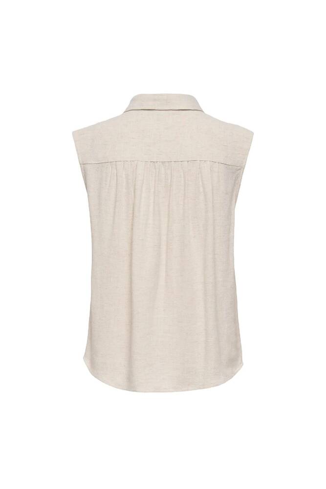 Kadın Siesta Linen Gömlek 15367416 Ekru 