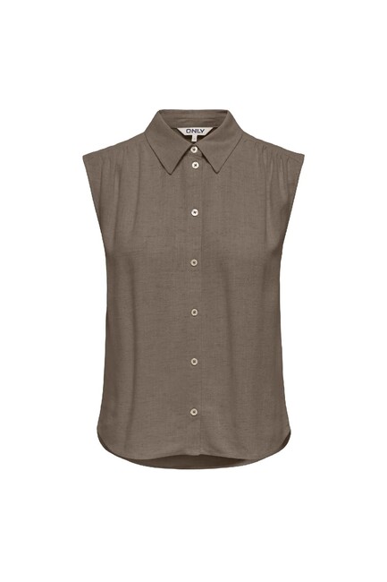 Kadın Siesta Linen Gömlek 15367416 Kahve (3)