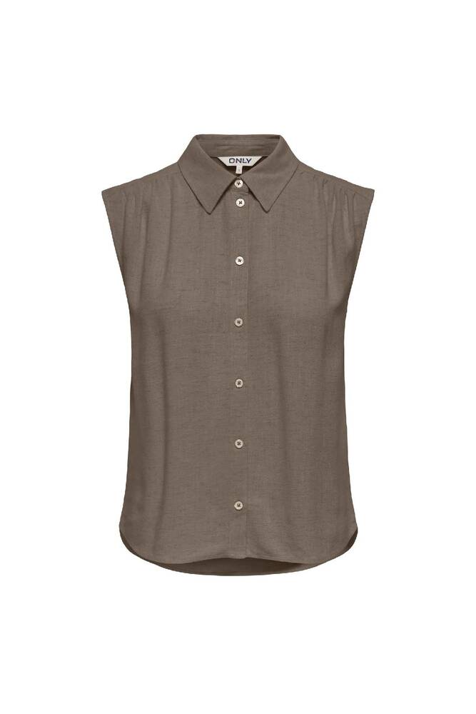 Kadın Siesta Linen Gömlek 15367416 Kahve 