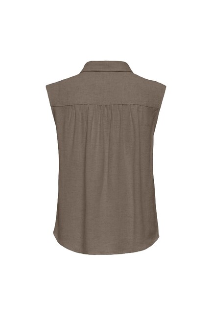 Kadın Siesta Linen Gömlek 15367416 Kahve - Thumbnail