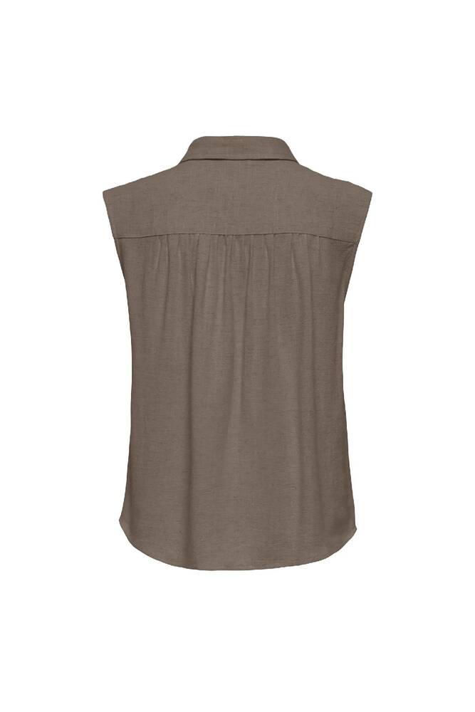 Kadın Siesta Linen Gömlek 15367416 Kahve 