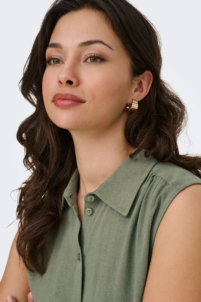 Kadın Siesta Linen Gömlek 15367416 Yeşil 