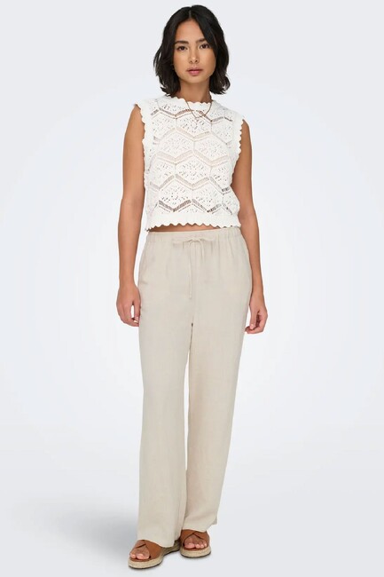 Kadın Sıesta Lınen Pantolon 15322263 Ekru 