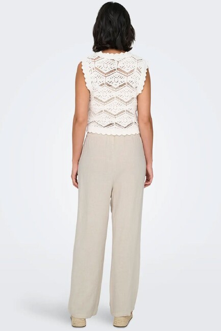 Kadın Sıesta Lınen Pantolon 15322263 Ekru (2)