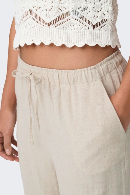 Kadın Sıesta Lınen Pantolon 15322263 Ekru (3)