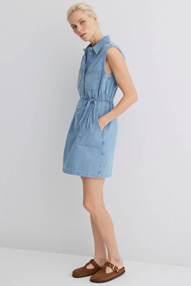 Kadın Sımla LT Gold Denim Elbise 1310659-89757 Mavi 