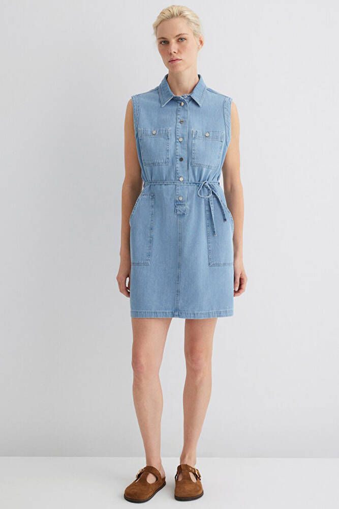 Kadın Sımla LT Gold Denim Elbise 1310659-89757 Mavi 