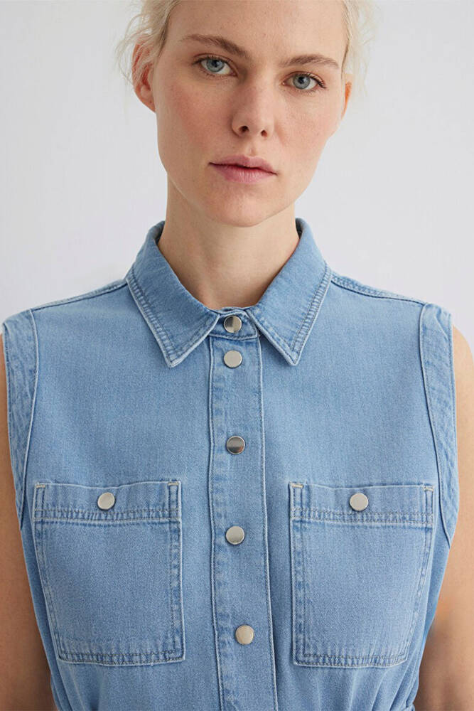 Kadın Sımla LT Gold Denim Elbise 1310659-89757 Mavi 