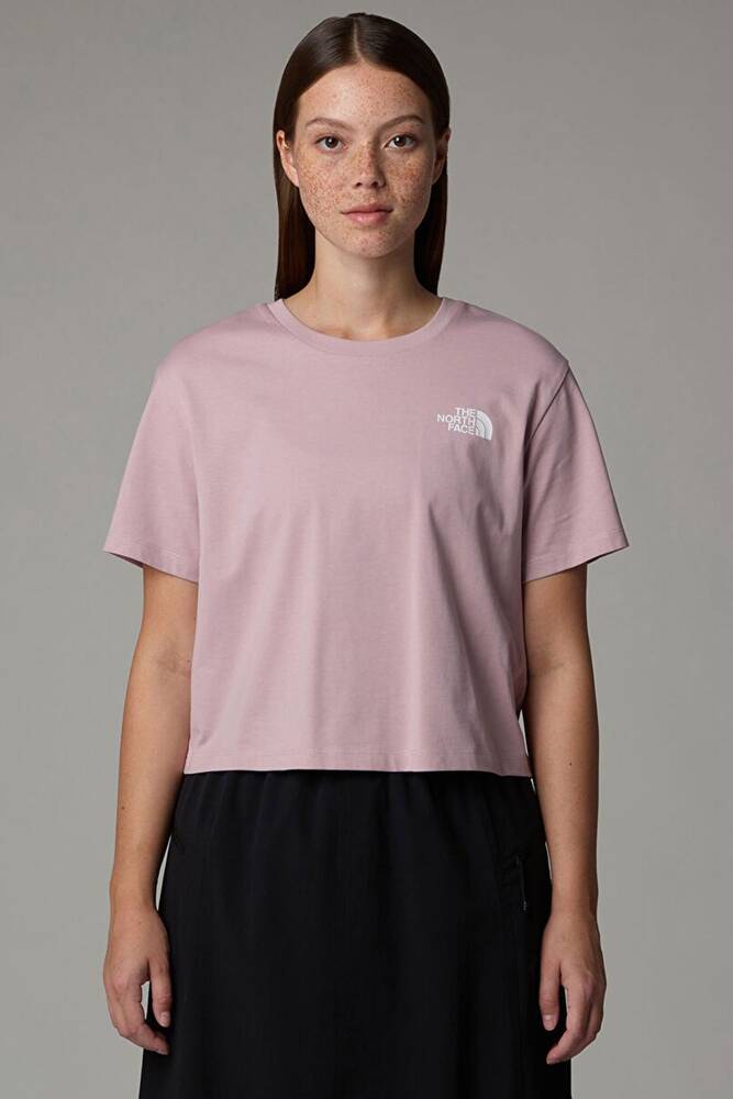 Kadın Sımple Dome Cropped Tişört NF0A87U40SO1 Pembe 