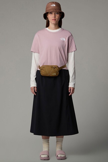 Kadın Sımple Dome Cropped Tişört NF0A87U40SO1 Pembe (2)