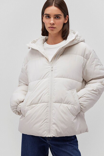 Kadın Şişme Mont 1110199-83746 Beyaz (1)