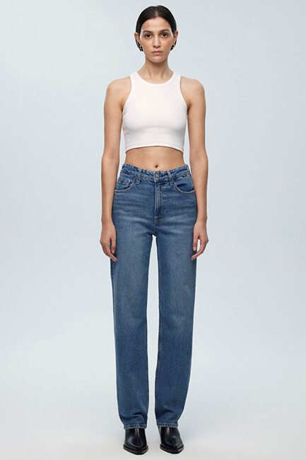 Kadın SKY Classic Jean Pantolon 1010627-87211 Mavi - Thumbnail