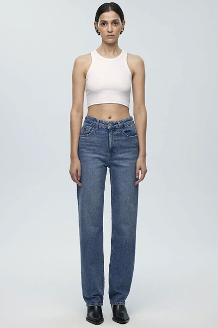 Kadın SKY Classic Jean Pantolon 1010627-87211 Mavi - Thumbnail