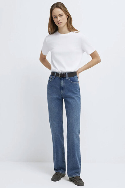 Kadın SKY Classic Jean Pantolon 1010627-A1564 Lacivert (2)