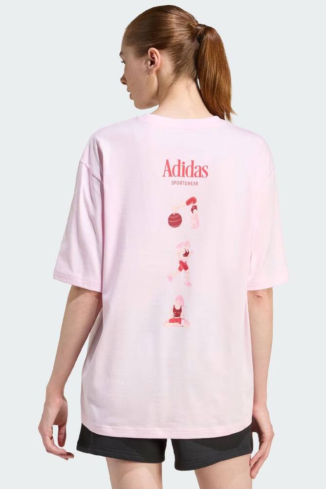 Kadın Soft Sports Graphic Tişört JZ7906 Pembe 