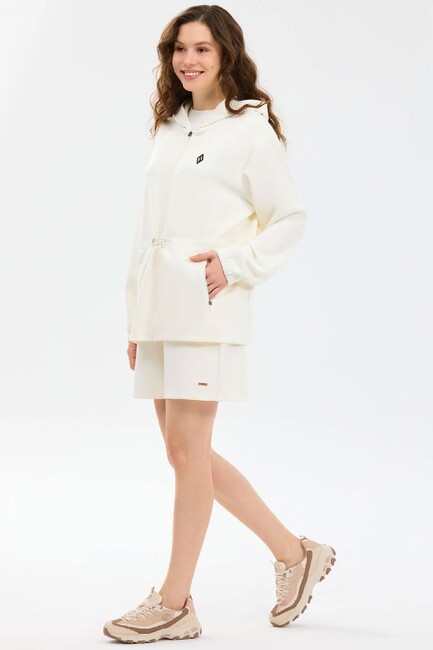 Kadın Soft Touch Full Zip Ceket S2610026-3855 Beyaz (2)