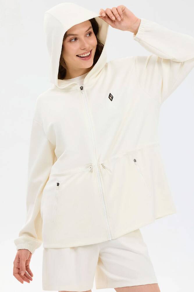 Kadın Soft Touch Full Zip Ceket S2610026-3855 Beyaz 