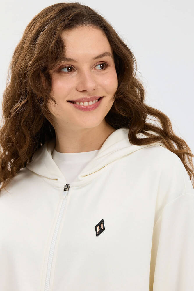 Kadın Soft Touch Full Zip Ceket S2610026-3855 Beyaz 