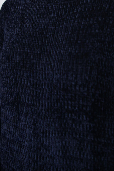 Kadın Şönil Kazak 25K0160K1 Mavi - Thumbnail