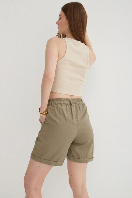 Kadın Şort 25Y0527K1 Haki (3)
