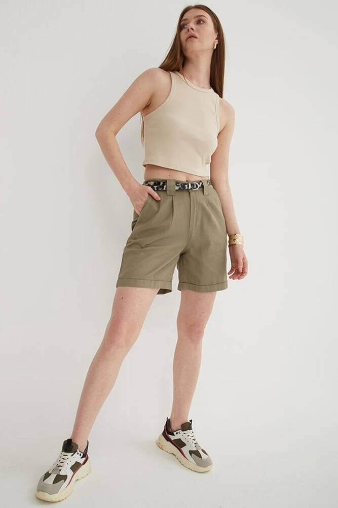 Kadın Şort 25Y0527K1 Haki 