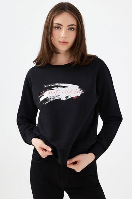 Kadın Sweat LF2040696 Siyah