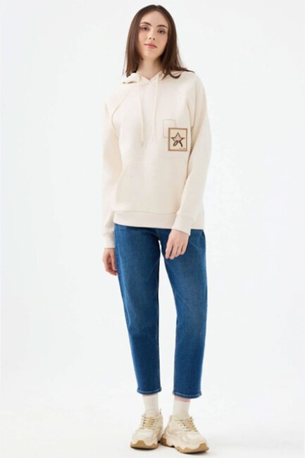Kadın Sweat LF2040768 Ekru (2)
