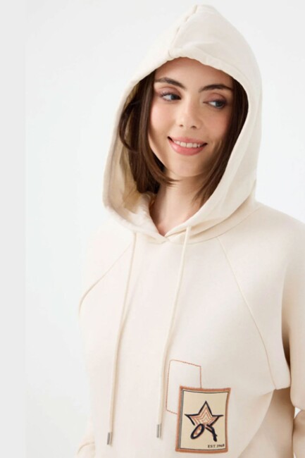 Kadın Sweat LF2040768 Ekru - 4