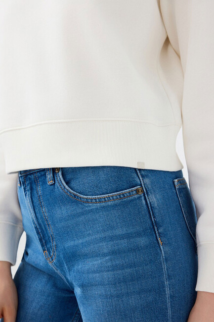 Kadın Sweat LF2041105 Ekru - Thumbnail