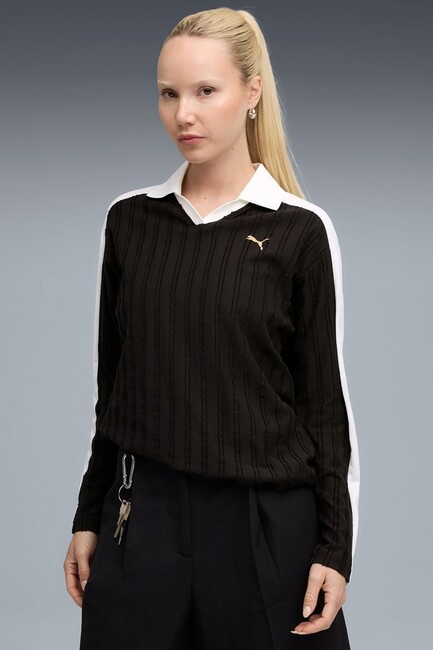 Kadın T7 Relaxed Tişört 632141-01 Siyah (1)