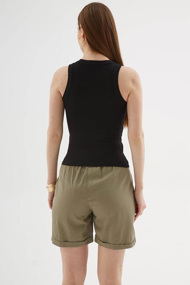 Kadın Taşlı Atlet 25Y0518K1 Siyah 