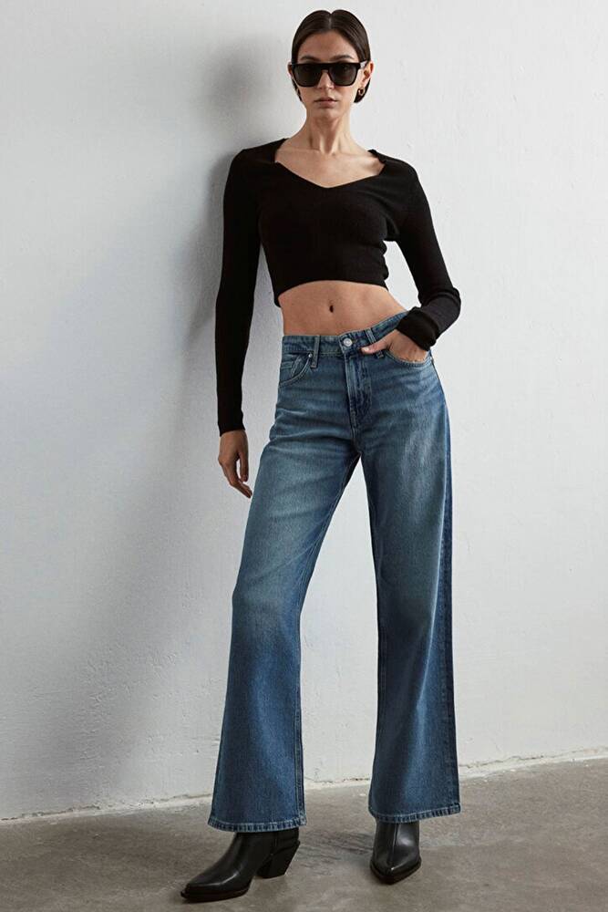 Kadın Taylor Icon Jean Pantolon 1010840-88195 Mavi 