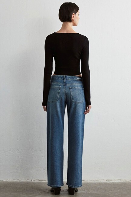 Kadın Taylor Icon Jean Pantolon 1010840-88195 Mavi - Thumbnail