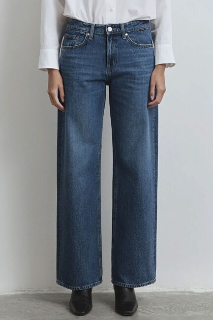 Kadın Taylor Jean Pantolon 1010840-89582 Lacivert - Thumbnail